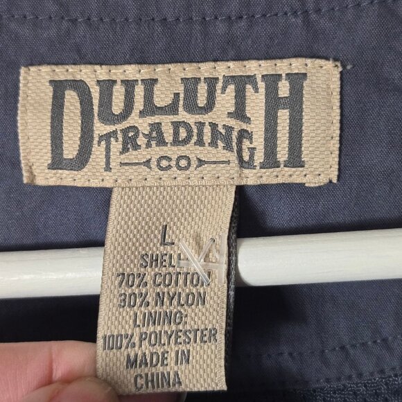 Duluth Trading Men's Size L Fire Hose DuluthFlex Working Man's Vest Blue Canvas - Picture 8 of 11
